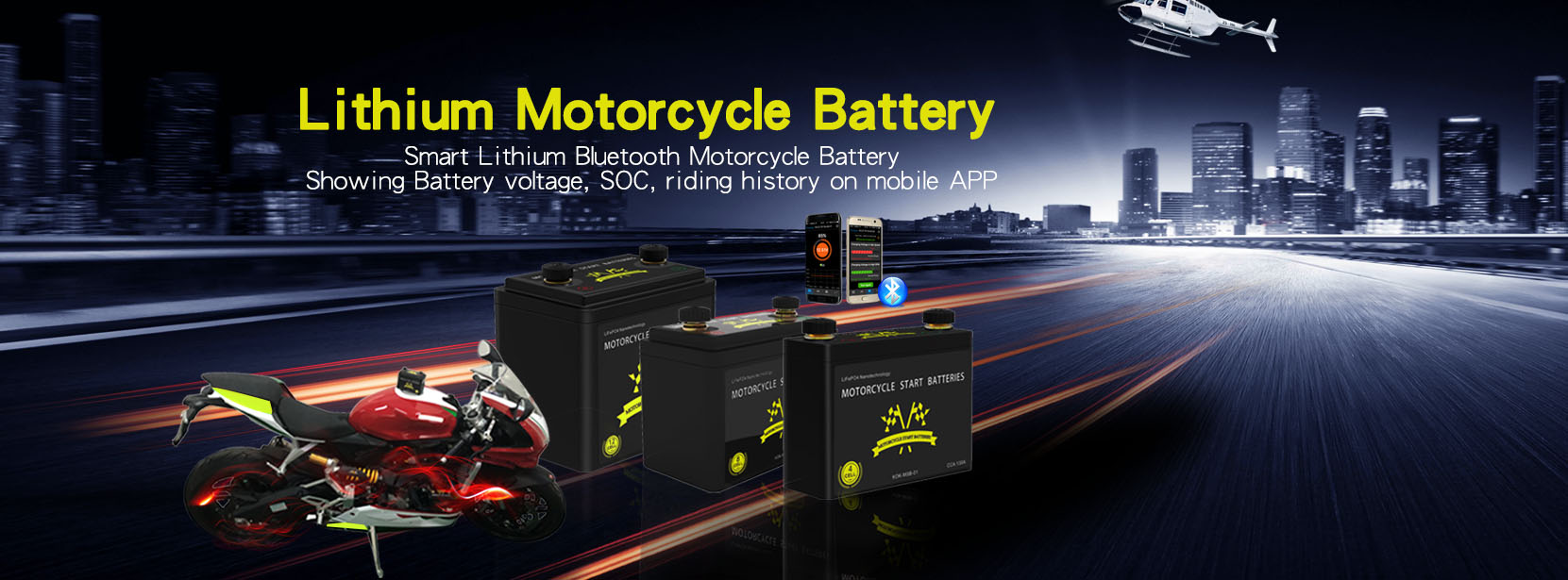 Smart Lithium Motorcycle Battery